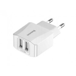 2Mini ładowarka sieciowa Baseus 2x USB Biała KAS-006