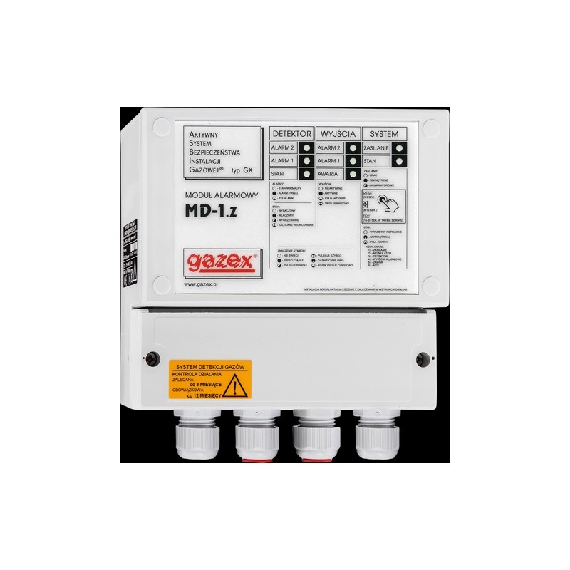 System sygnalizacji progowej wodoru molekularnego Gazex